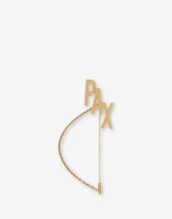 Moschino Jewelry^Maxi pin with PAX chain GOLD