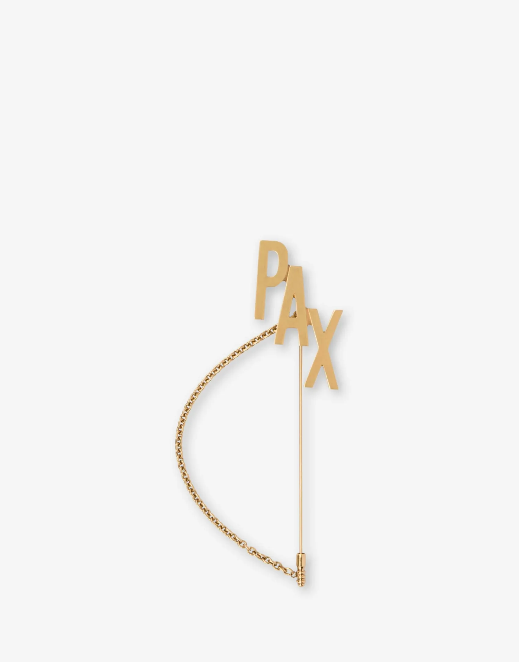 Moschino Jewelry^Maxi pin with PAX chain GOLD