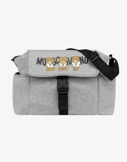 Moschino Baby Accessories^Mom Bag with Changing Mat Teddy Bear GREY