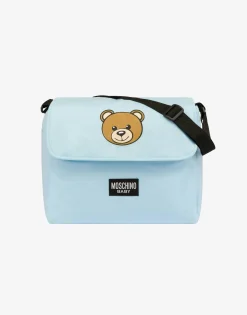 Moschino Baby Accessories^Mom Bag with Changing Mat Teddy Print AZURE