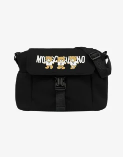 Moschino Baby Accessories^Mom Bag with Changing Mat Teddy Bear BLACK