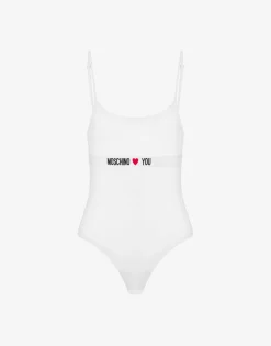 Moschino Underwear^Loves You Bodysuit WHITE