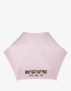 Moschino Umbrellas^Teddy Bear Supermini Umbrella CONFETTI PINK