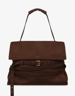 Moschino Handbags^Tie Me bag Medium DARK BROWN