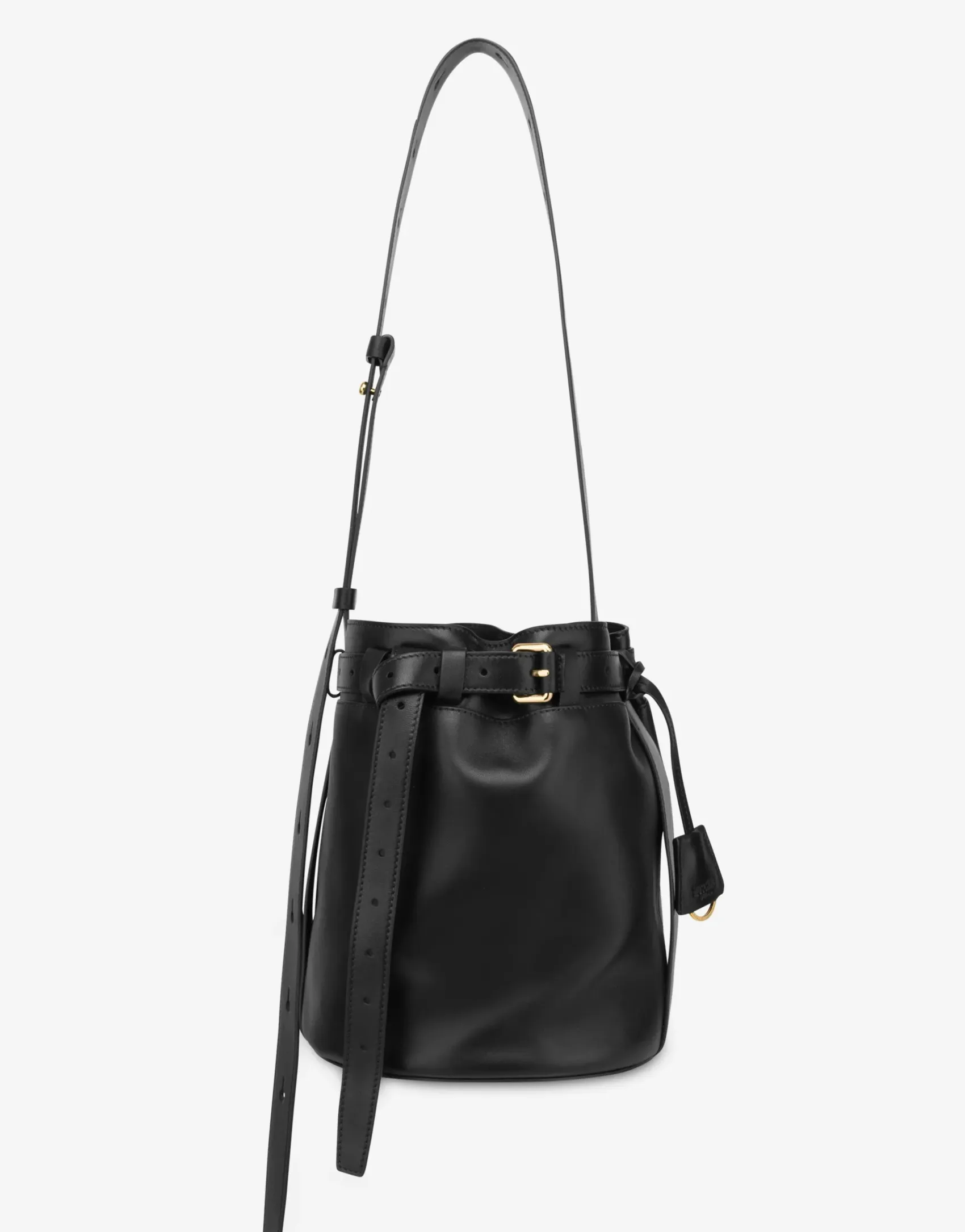 Moschino Shoulder Bags^Tie Me Bucket Bag BLACK