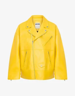 Moschino Jackets^Nappa Biker Smiley® YELLOW