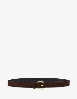 Moschino Belts^Nubuck Belt DARK BROWN