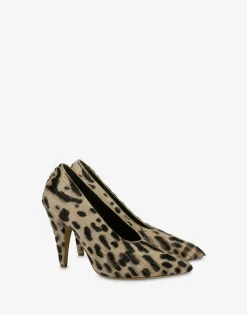 Moschino Pumps^Ocelot Print Pumps BEIGE