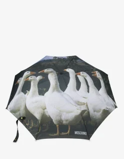 Moschino Umbrellas^Openclose Goose Print Umbrella MULTICOLOURED