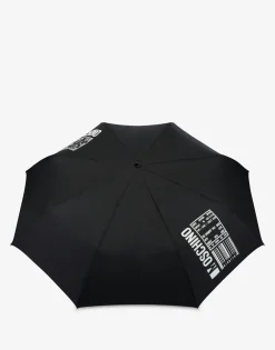 Moschino Umbrellas^Open/close umbrella with Barcode Logo BLACK