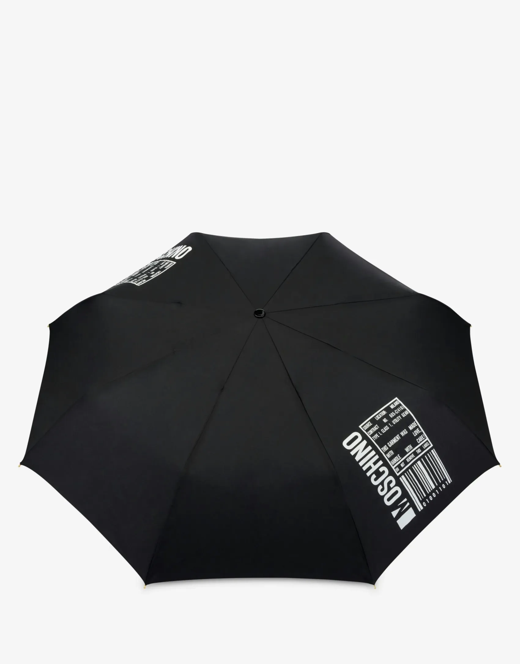 Moschino Umbrellas^Open/close umbrella with Barcode Logo BLACK