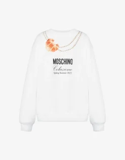 Moschino T-shirts & Sweatshirts^Organic Cotton Hoodie Breakfast WHITE
