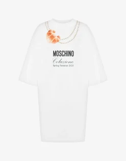 Moschino Dresses^Organic Jersey Dress Breakfast WHITE