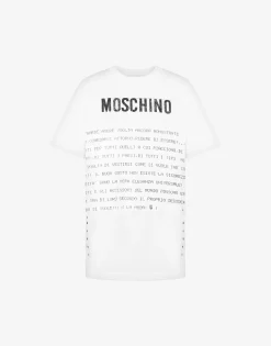 Moschino T-shirts & Sweatshirts^Organic Jersey T-shirt Archive Message WHITE