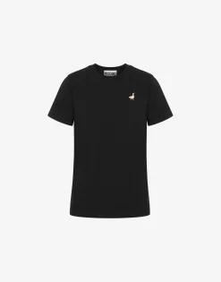 Moschino T-shirts & Sweatshirts^Organic Jersey T-shirt Goose Embroidery BLACK