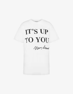 Moschino T-shirts & Sweatshirts^Organic jersey T-shirt It's Up To You WHITE