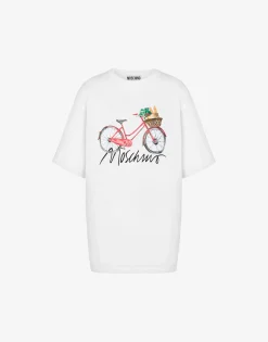 Moschino T-shirts & Sweatshirts^Organic jersey T-shirt with print WHITE