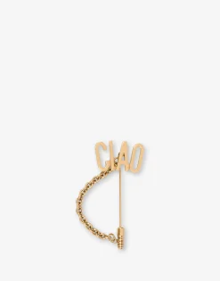 Moschino Jewelry^Pin with CIAO chain GOLD