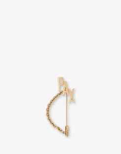 Moschino Jewelry^Pin with PAX chain GOLD