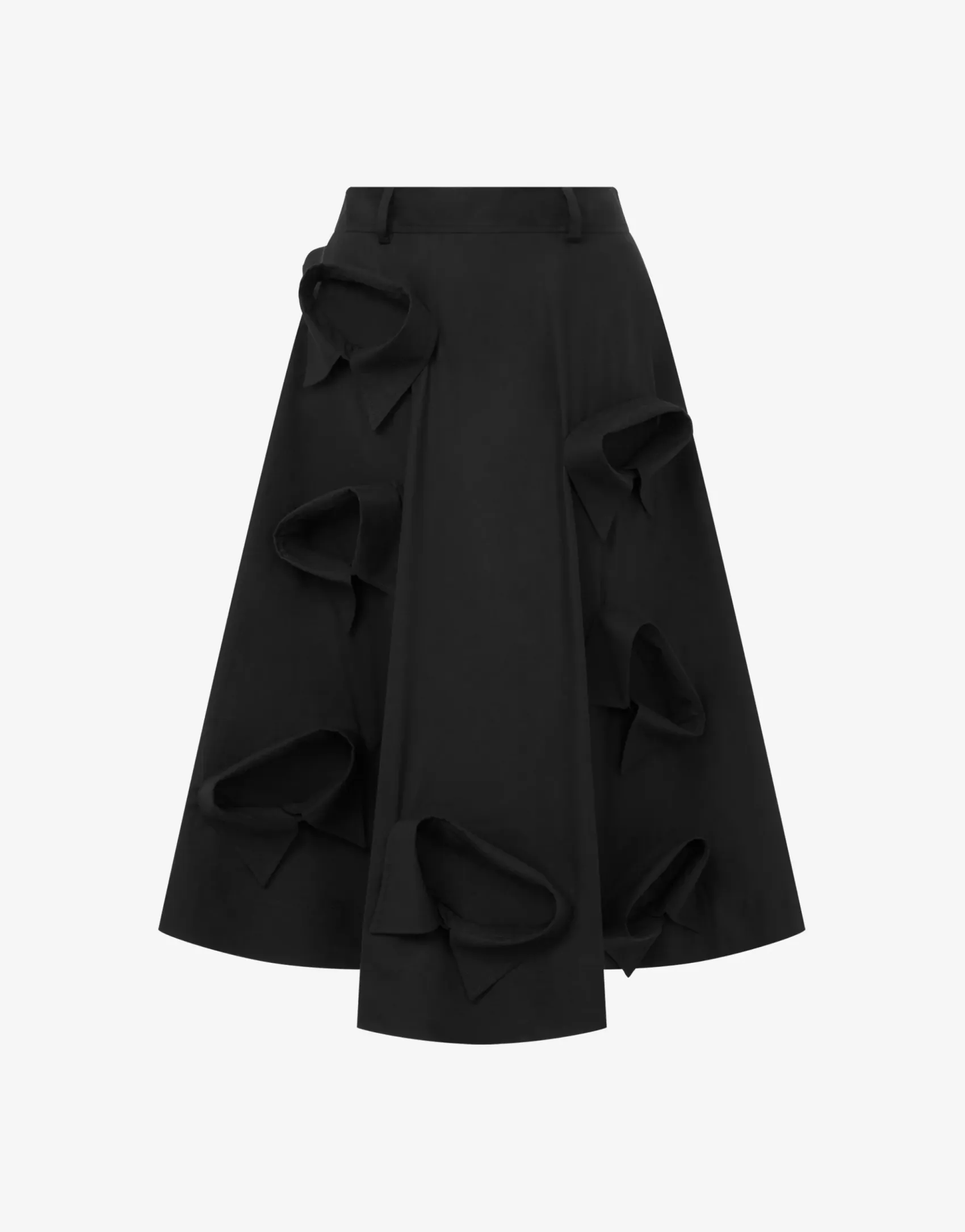 Moschino Skirts^Poplin Skirt with Multi Collars BLACK