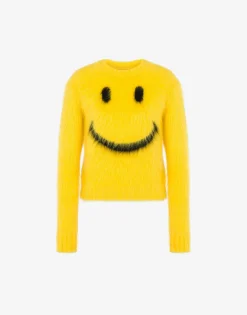 Moschino Co-ords|Knitwear^Pullover in brushed mohair Smiley YELLOW