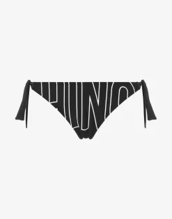 Moschino Swimwear^Rubber Logo Swim Briefs BLACK