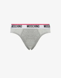 Moschino Underwear^Set of 2 Logo Band briefs LIGHT GREY