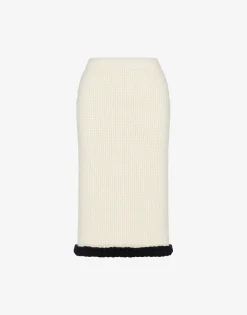 Moschino Co-ords|Skirts^Skirt in superfine lambswool IVORY