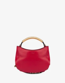 Moschino Handbags^Small Handle Me Bag RED