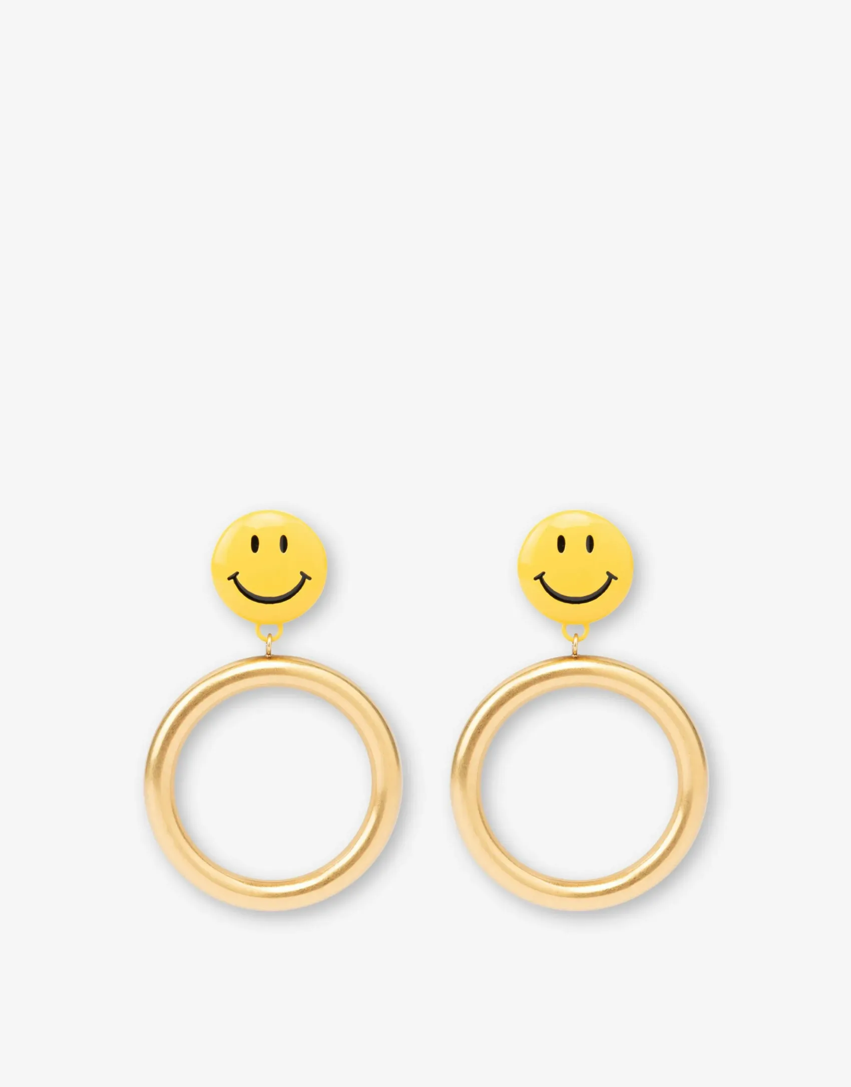 Moschino Jewelry^Smiley® Drop Earrings GOLD