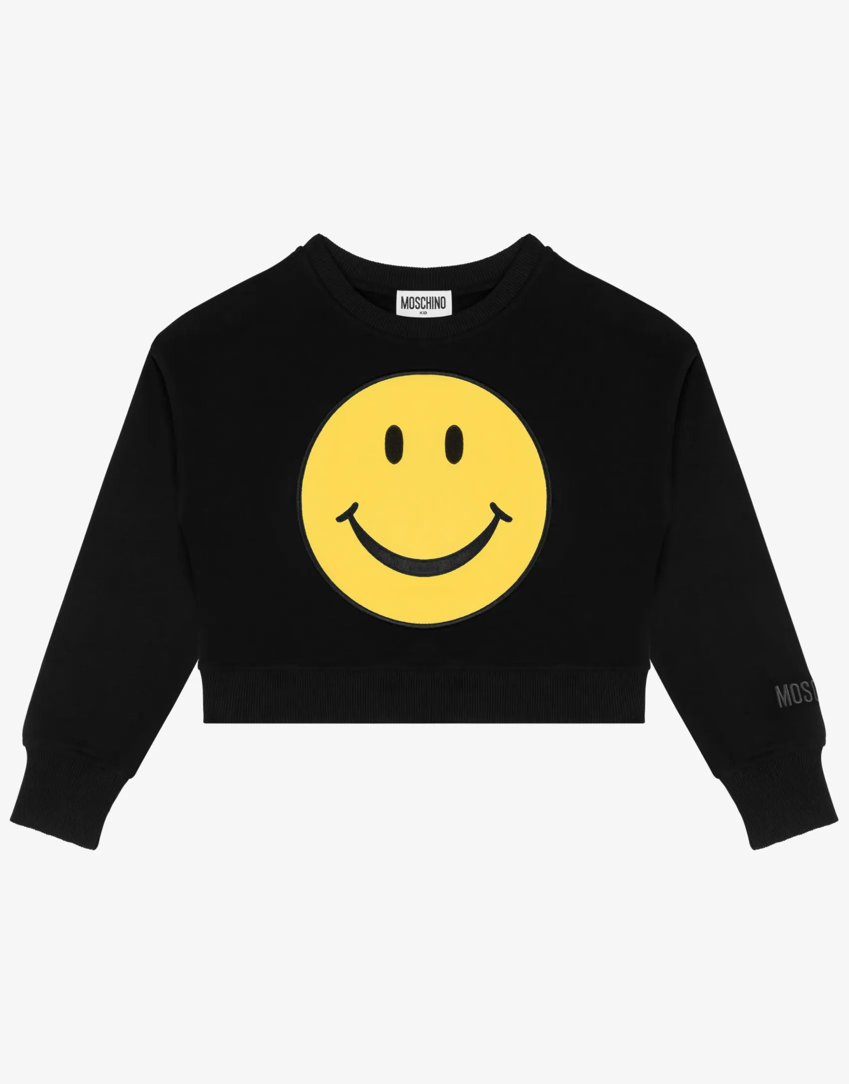 Moschino Girl^Smiley® Patch cotton sweatshirt BLACK