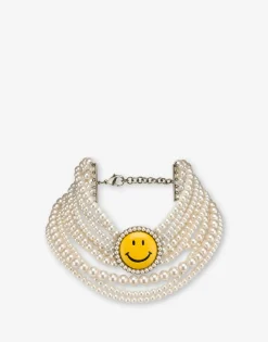 Moschino Jewelry^Smiley® pearl necklace WHITE