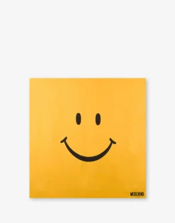 Moschino Scarves & Foulard^Smiley® silk scarf YELLOW