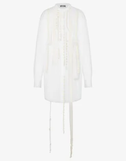 Moschino Dresses^Stretch poplin dress with embroidery WHITE