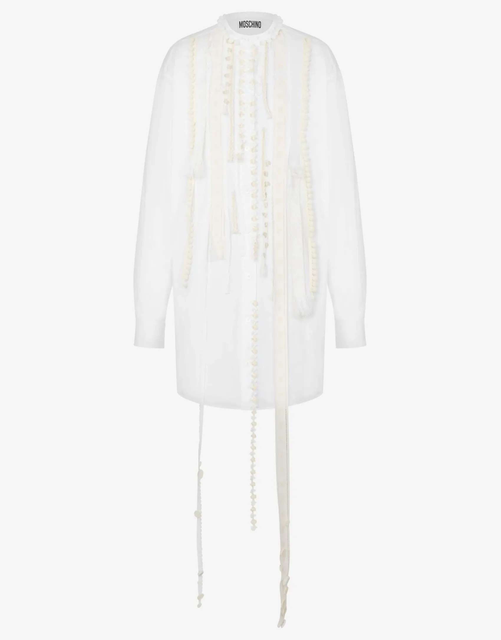 Moschino Dresses^Stretch poplin dress with embroidery WHITE