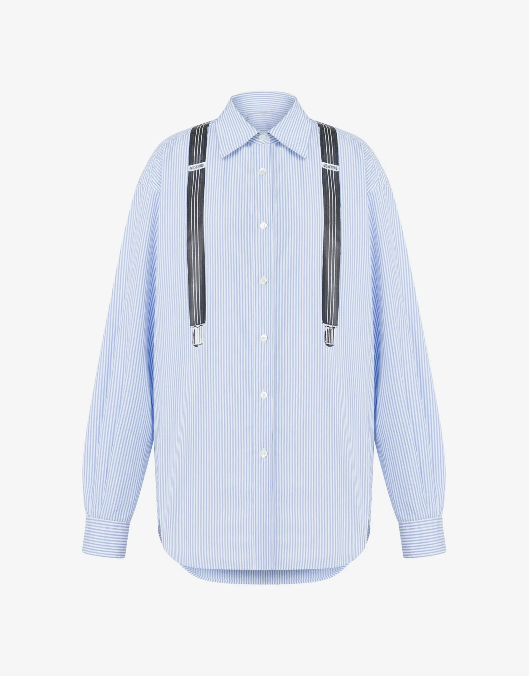 Moschino Shirts & Tops^Striped Poplin Shirt Suspenders AZURE
