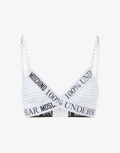 Moschino Underwear^Striped Stretch Jersey Bra AZURE