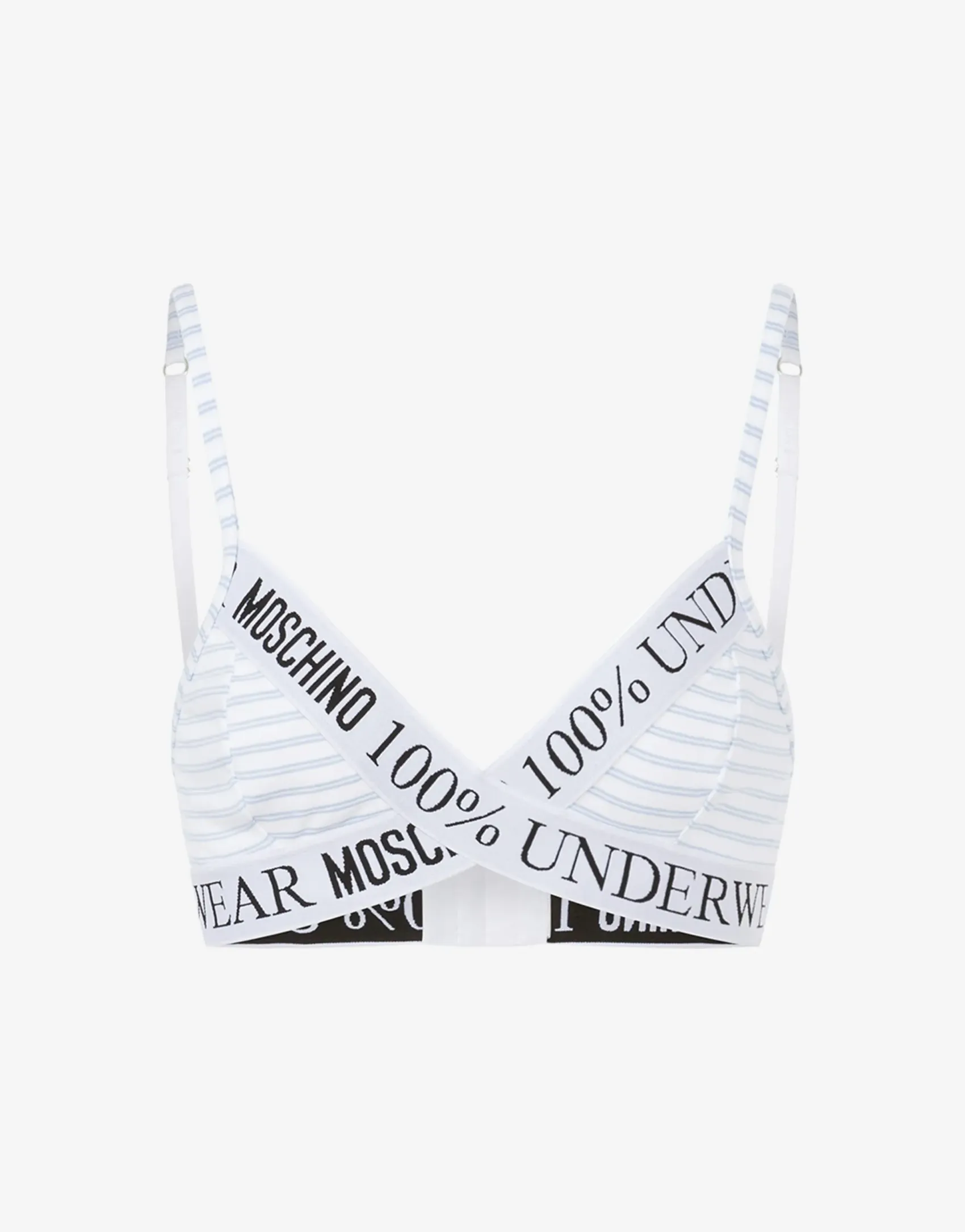 Moschino Underwear^Striped Stretch Jersey Bra AZURE