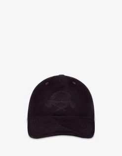 Moschino Hats & Gloves^Suede Hat Laurel Crown Logo DEPP PURPLE