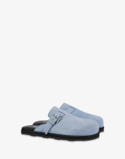Moschino Flats^Suede Mules AZURE