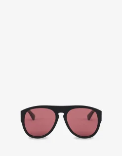 Moschino Sunglasses^Sunglasses with red lenses BLACK
