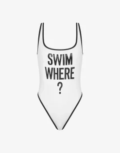 Moschino Swimwear^Swim Where? One-piece Swimsuit WHITE