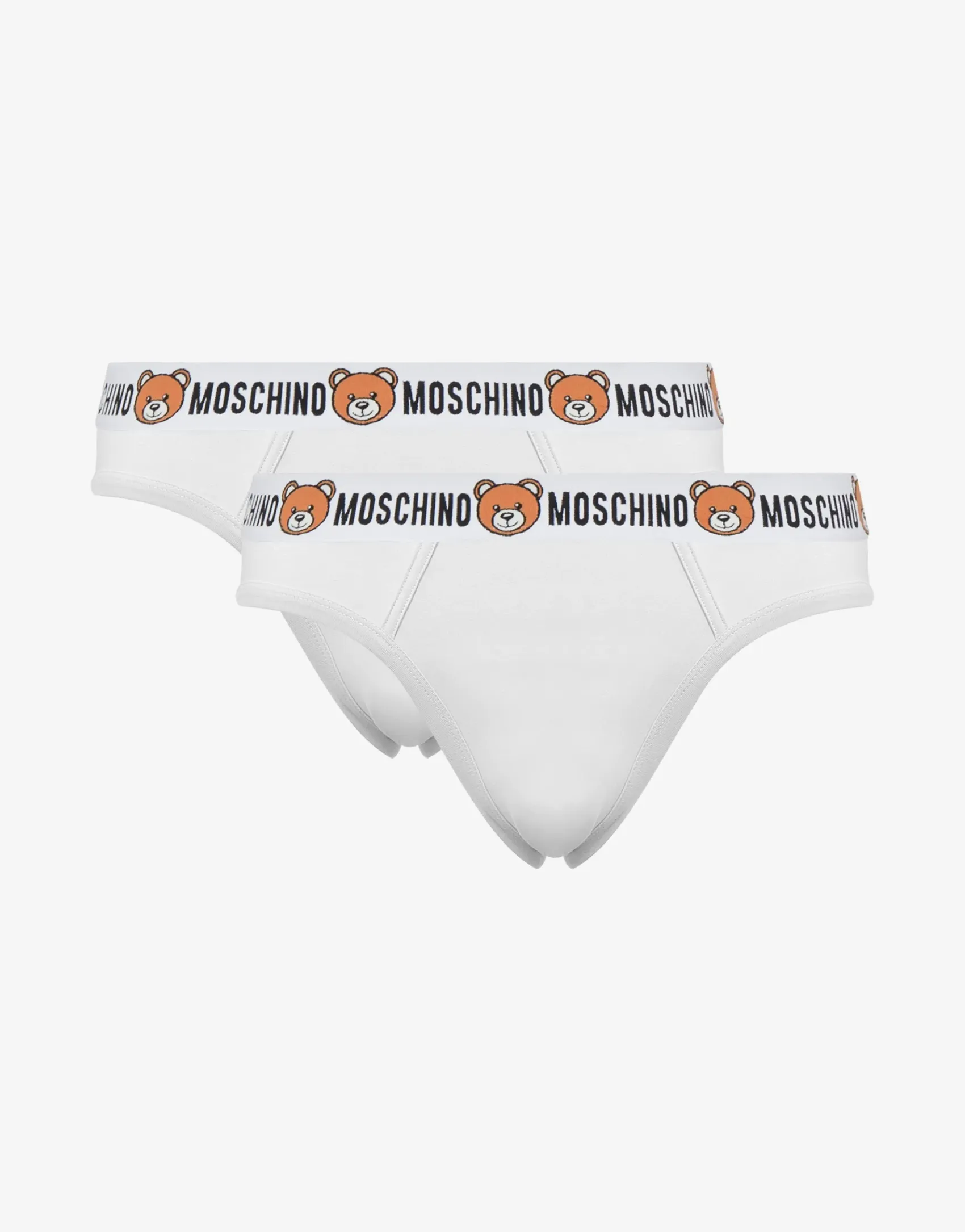 Moschino Underwear^Teddy Elastic Band set of 2 briefs WHITE