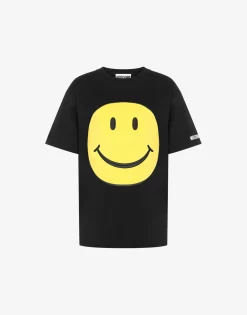 Moschino T-shirts & Sweatshirts^T-shirt in organic jersey Smiley® BLACK