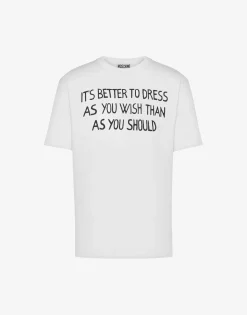 Moschino T-shirts^T-shirt Message Print WHITE