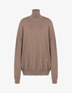 Moschino Co-ords|Knitwear^Turtleneck sweater in wool Golden M DOVE