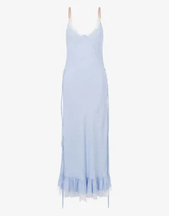 Moschino Dresses^Viscose and Silk Dress Flower Jacquard AZURE
