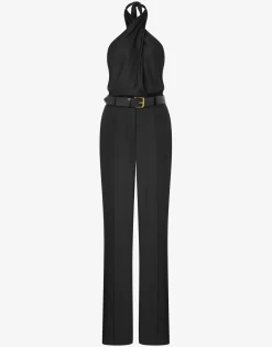 Moschino Dresses^Viscose Twill Jumpsuit BLACK