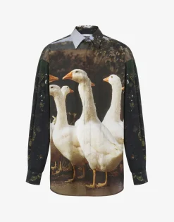 Moschino Shirts^Voile Shirt Goose MULTICOLOURED