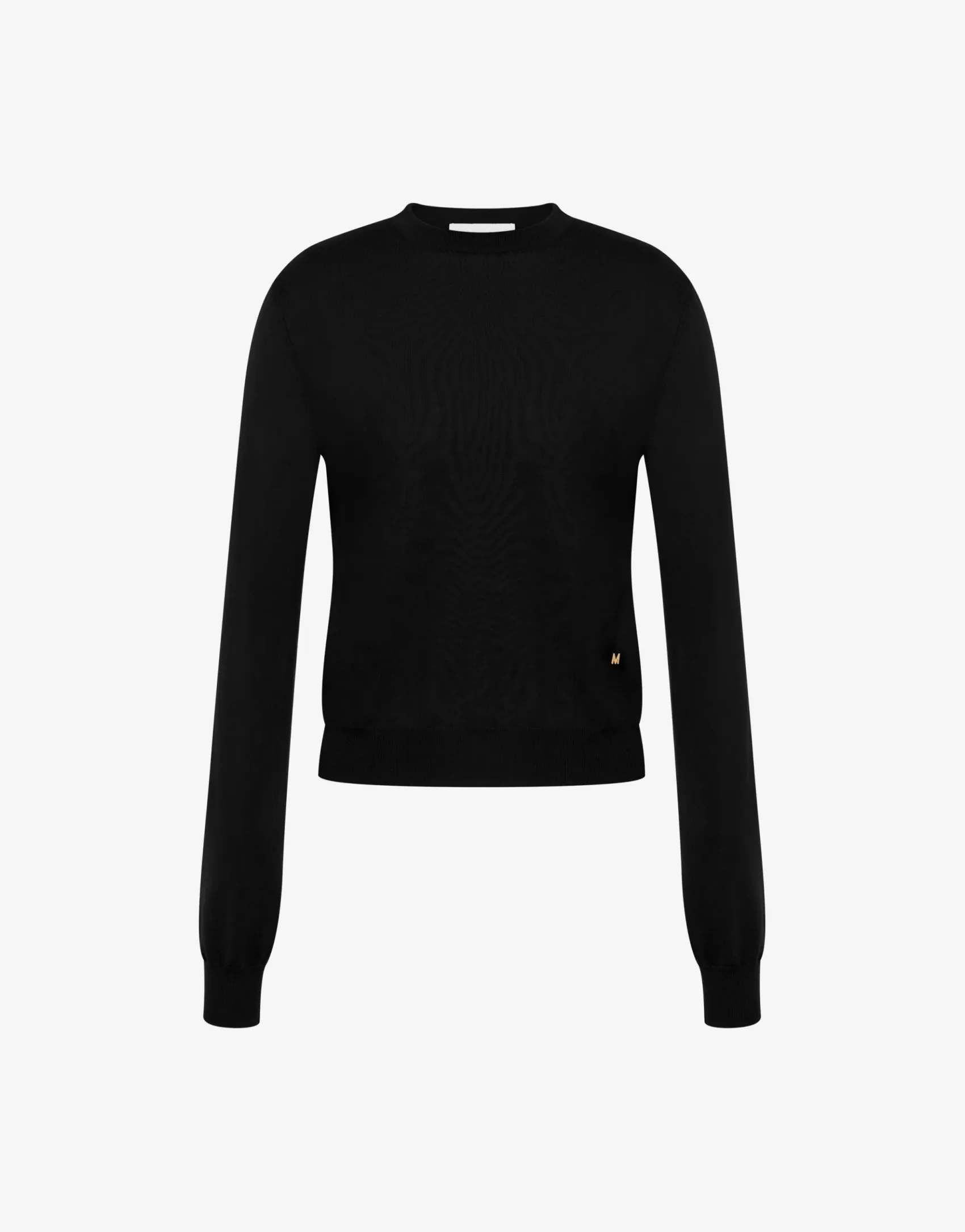 Moschino Knitwear^Wool and Silk Pullover Golden M BLACK